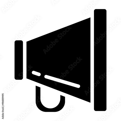 Cheerleader Megaphone Vector Glyph Icon Design