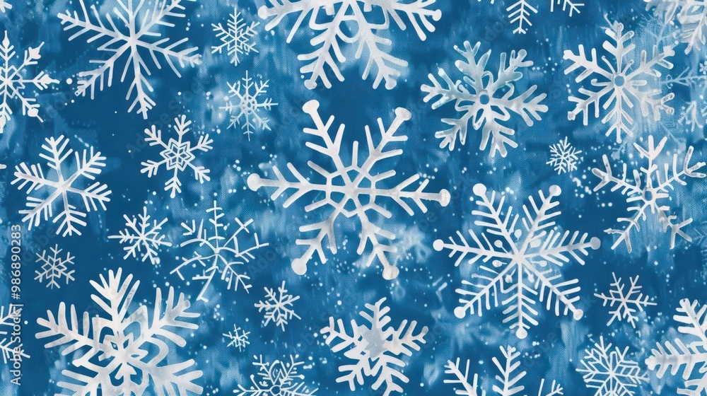 A seamless pattern of various snowflake designs, perfect for winter backgrounds and textiles. A seamless pattern of various snowflake designs, perfect for winter backgrounds and textiles.