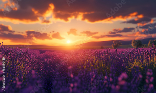 Picturesque colorful floral atmosphere. Beautiful panoramic