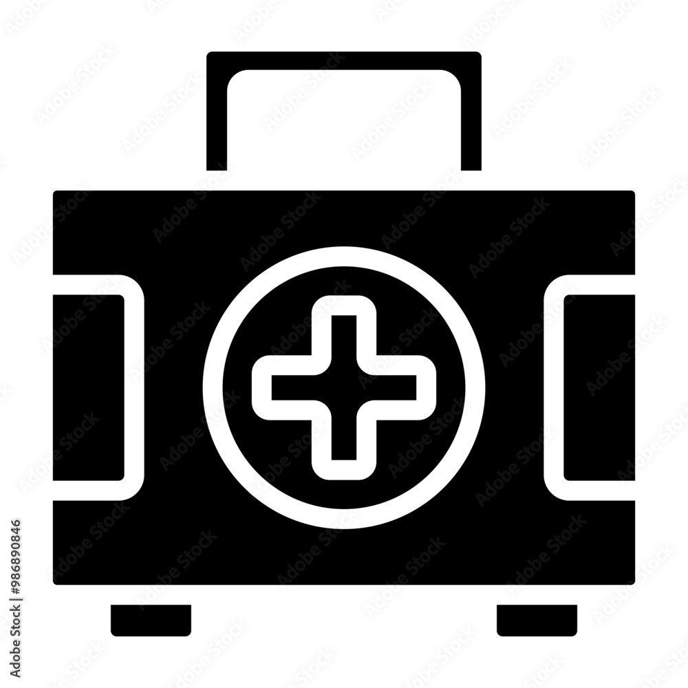 Obraz premium First Aid Kit Vector Glyph Icon Design