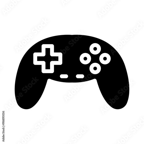 Game Controller Vector Glyph Icon Design