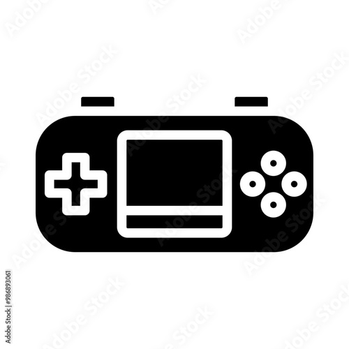 Gaming Console Vector Glyph Icon Design