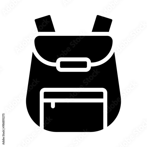 Inventory Bag Vector Glyph Icon Design