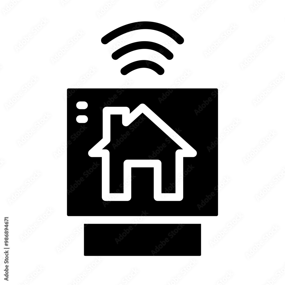 Smart Home Hub Vector Glyph Icon Design Smart Home Hub Vector Glyph Icon Design