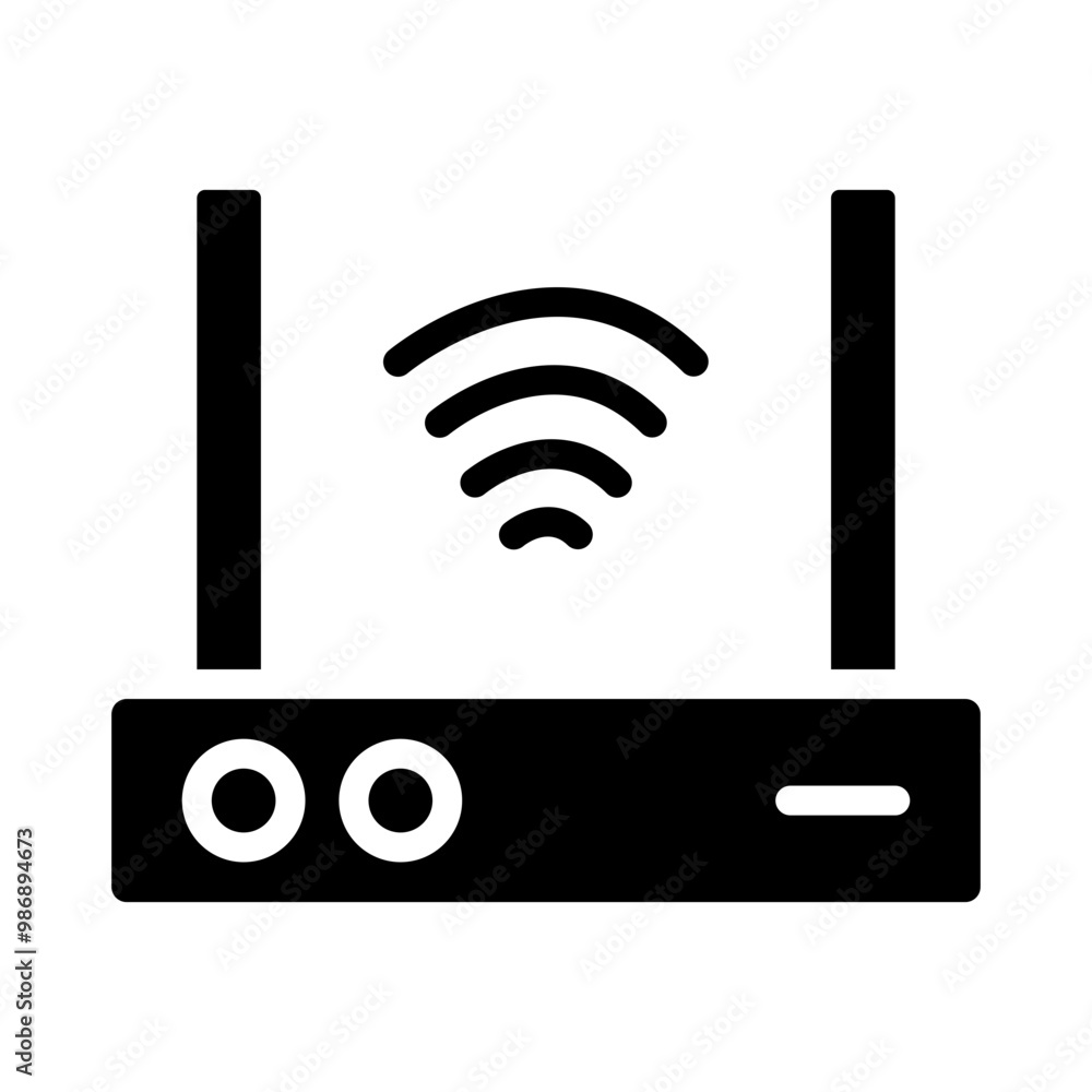 Router Vector Glyph Icon Design Router Vector Glyph Icon Design