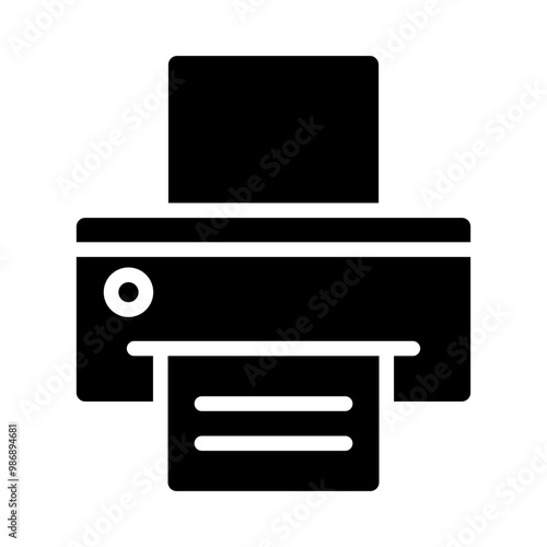 Printer Vector Glyph Icon Design