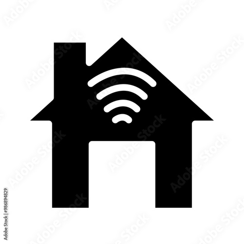 Home Automation System Vector Glyph Icon Design