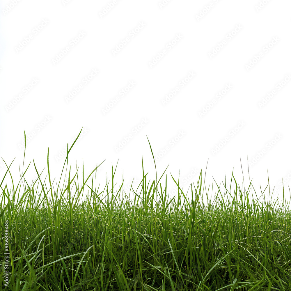 Obraz premium green grass isolated on white background