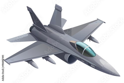 F 18e super hornet drawing vector image, isolated on white background
