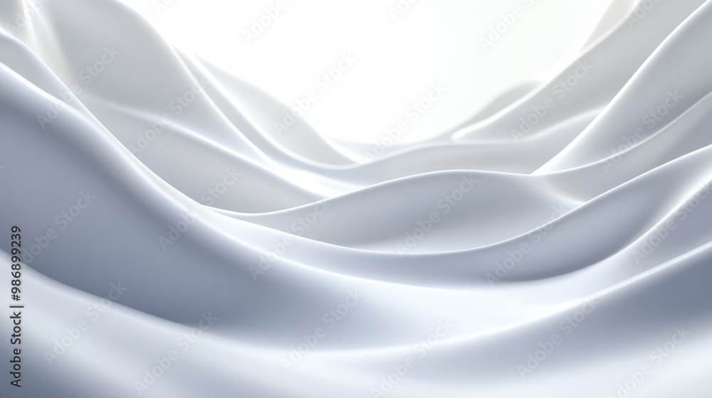 Naklejka premium Smooth white surface background with soft lighting,