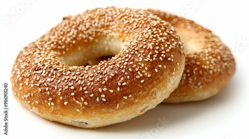 Freshly Baked Koulouri with Sesame Seeds - Greek Street Food