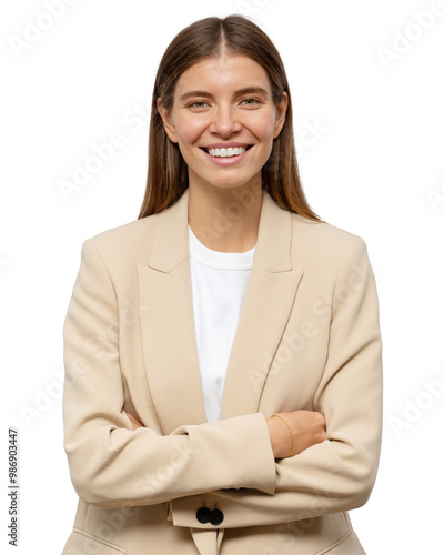 Portrait of confident successful business woman with crossed arms