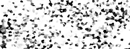 Abstract Black and White Pixelated Geometric Pattern - Modern Minimalist Vector Background for Digital Art. Cold gray and white grunge wall texture. White pebble stones wall texture.