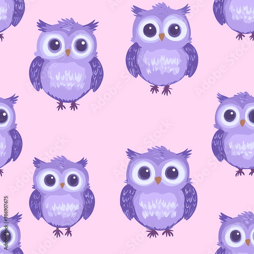 Wallpaper Mural Cute Chubby Fluffy Animal Illustration Seamless Torontodigital.ca