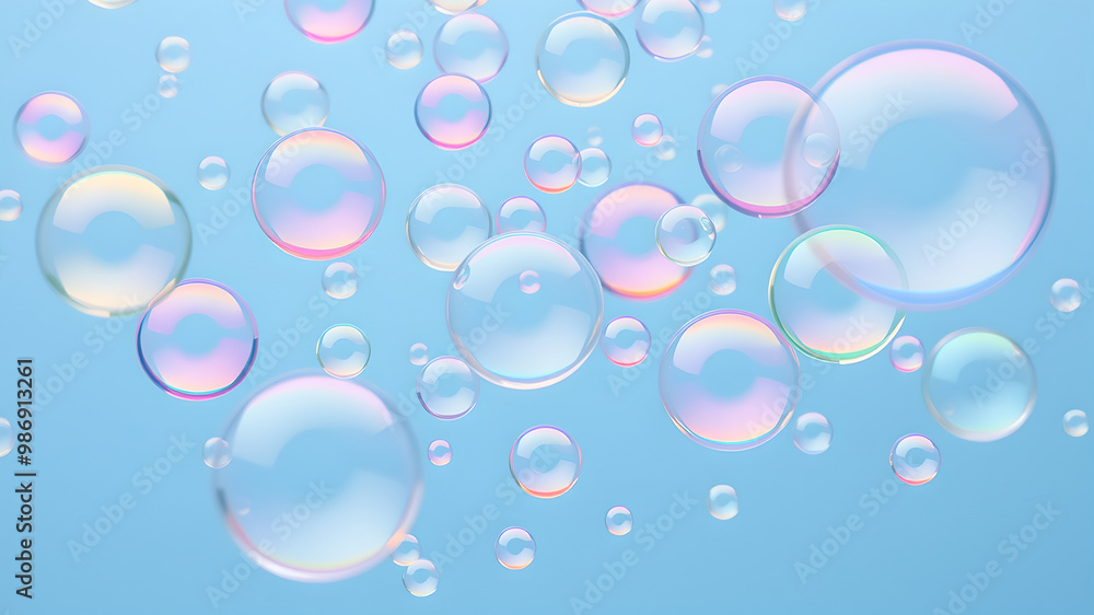 soap bubbles on a colored background soap bubbles on a colored background