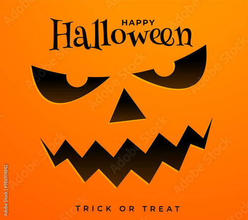 happy halloween scary pumpkin background design