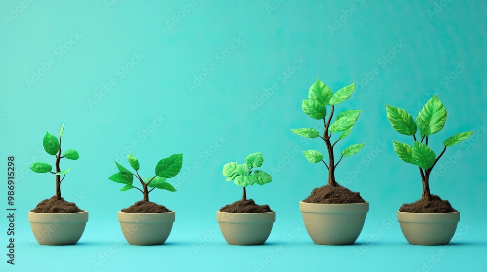 Growth concept illustration, symbolizing progress, development, and success in various fields. 3D rendering. Growth concept illustration, symbolizing progress, development, and success in various fields. 3D rendering.
