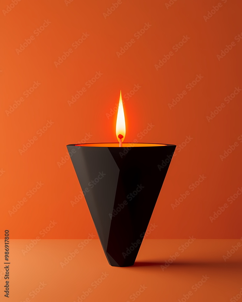 Minimalist Creepy Candle in Soft Light Minimalist Creepy Candle in Soft Light