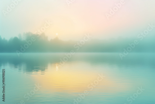 Blurred background of a fantastic lake.