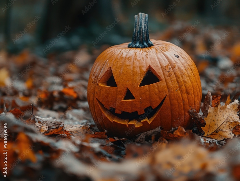 Pumpkin on Leaves Pumpkin on Leaves