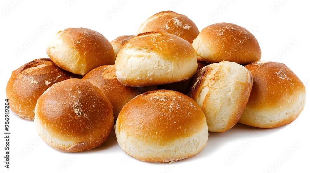 Freshly baked bread rolls and small buns isolated on a white transparent background, ideal for Thanksgiving holiday dinner. Freshly baked bread rolls and small buns isolated on a white transparent background, ideal for Thanksgiving holiday dinner.