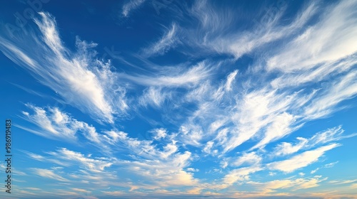 Fototapeta Naklejka Na Ścianę i Meble -  Dynamic Sky Dance - Energetic Clouds in Motion Creating a Spectacular Dance in the Sky