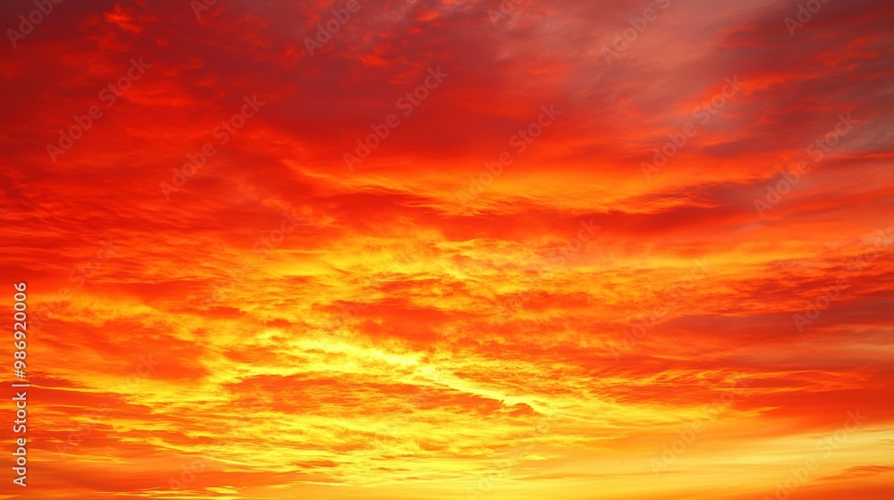 Fiery Sunset Sky - A Symbol of Passion and Beauty Fiery Sunset Sky - A Symbol of Passion and Beauty