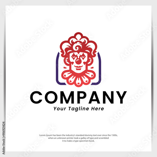 Clown Logo Design is awesome logo concept design for your company or bussiness photo