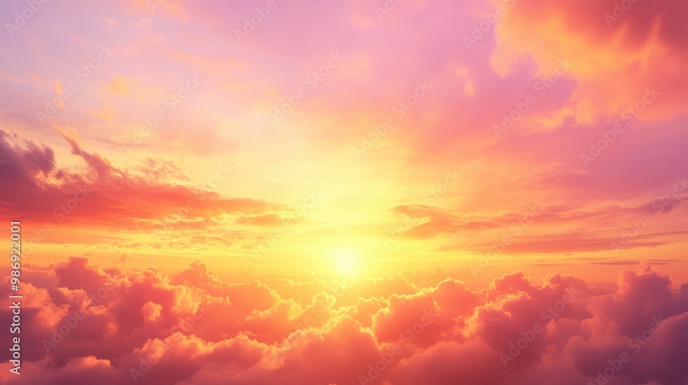 Tranquil Sunset Sky in Warm Hues Evoking a Gentle Goodbye Tranquil Sunset Sky in Warm Hues Evoking a Gentle Goodbye