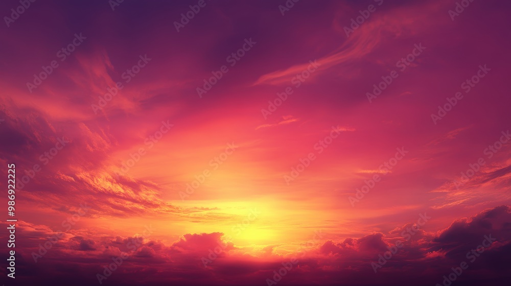 Tranquil Farewell - Serene Sunset Sky with Warm Hues Tranquil Farewell - Serene Sunset Sky with Warm Hues