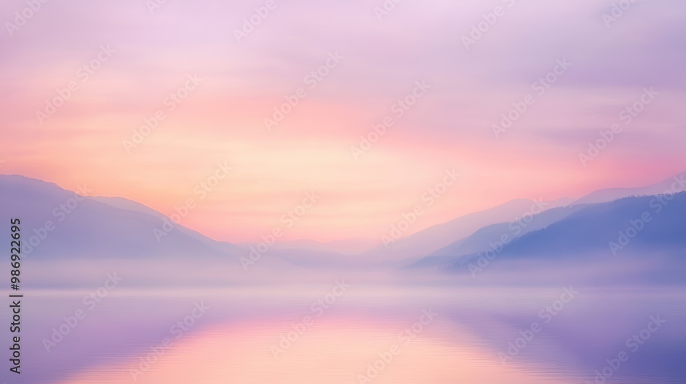 Tranquil Dawn: Soft Pastel Colors Merging in Serene Morning Sky Tranquil Dawn: Soft Pastel Colors Merging in Serene Morning Sky