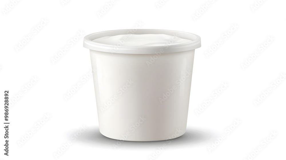Greek yogurt cup package isolated on a white transparent background, showcasing the product clearly for marketing and product display. Greek yogurt cup package isolated on a white transparent background, showcasing the product clearly for marketing and product display.