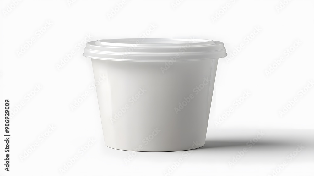 Greek yogurt cup package isolated on a white transparent background, showcasing the product clearly for marketing and product display. Greek yogurt cup package isolated on a white transparent background, showcasing the product clearly for marketing and product display.