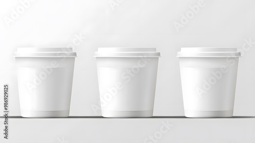 Wallpaper Mural Greek yogurt cup package isolated on a white transparent background, showcasing the product clearly for marketing and product display. Torontodigital.ca