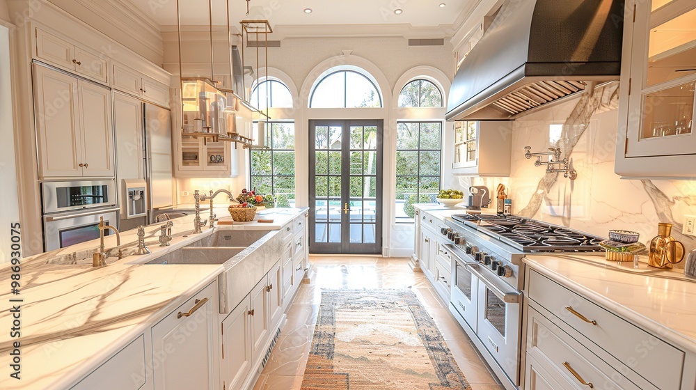 Modern Kitchen Design with Marble Countertops Modern Kitchen Design with Marble Countertops