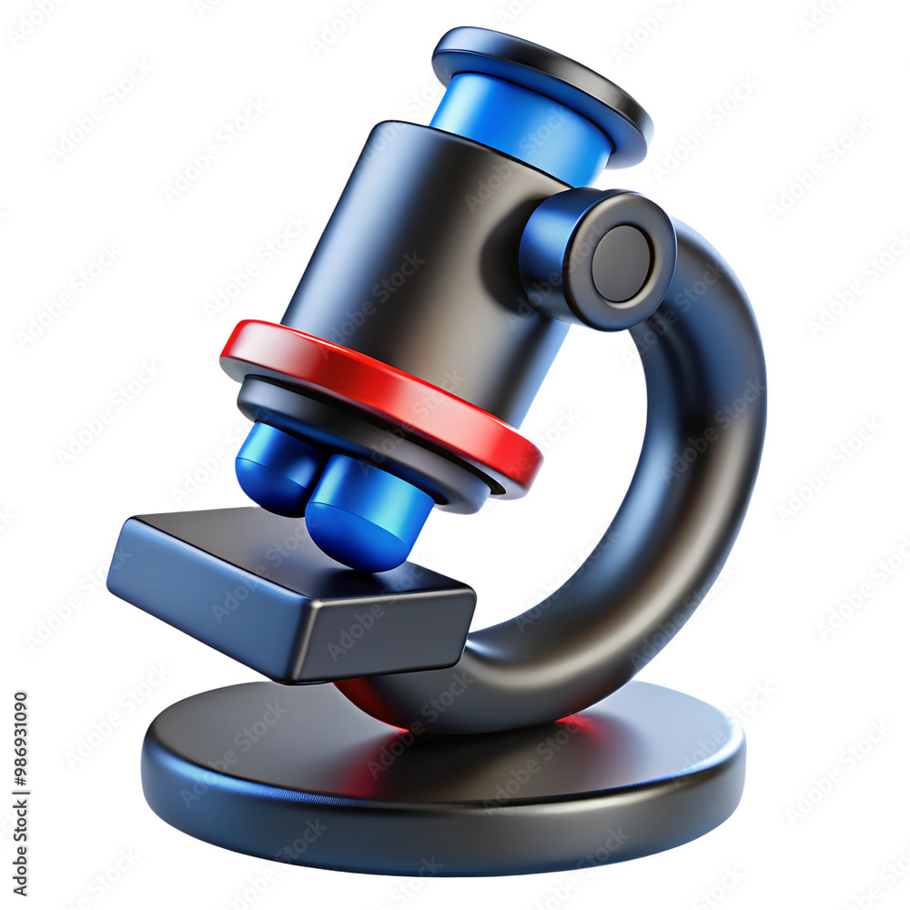 Microscope 3D object. Microscope 3D object.