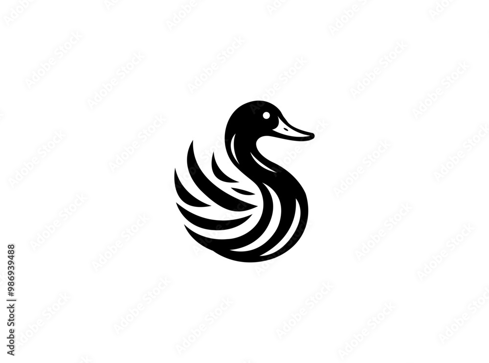 Obraz premium duck logo vector illustration. duck head logo template 