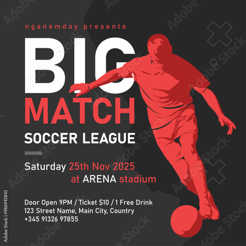 big match soccer flyer template