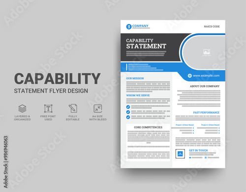 Company Capability Statement Template Design