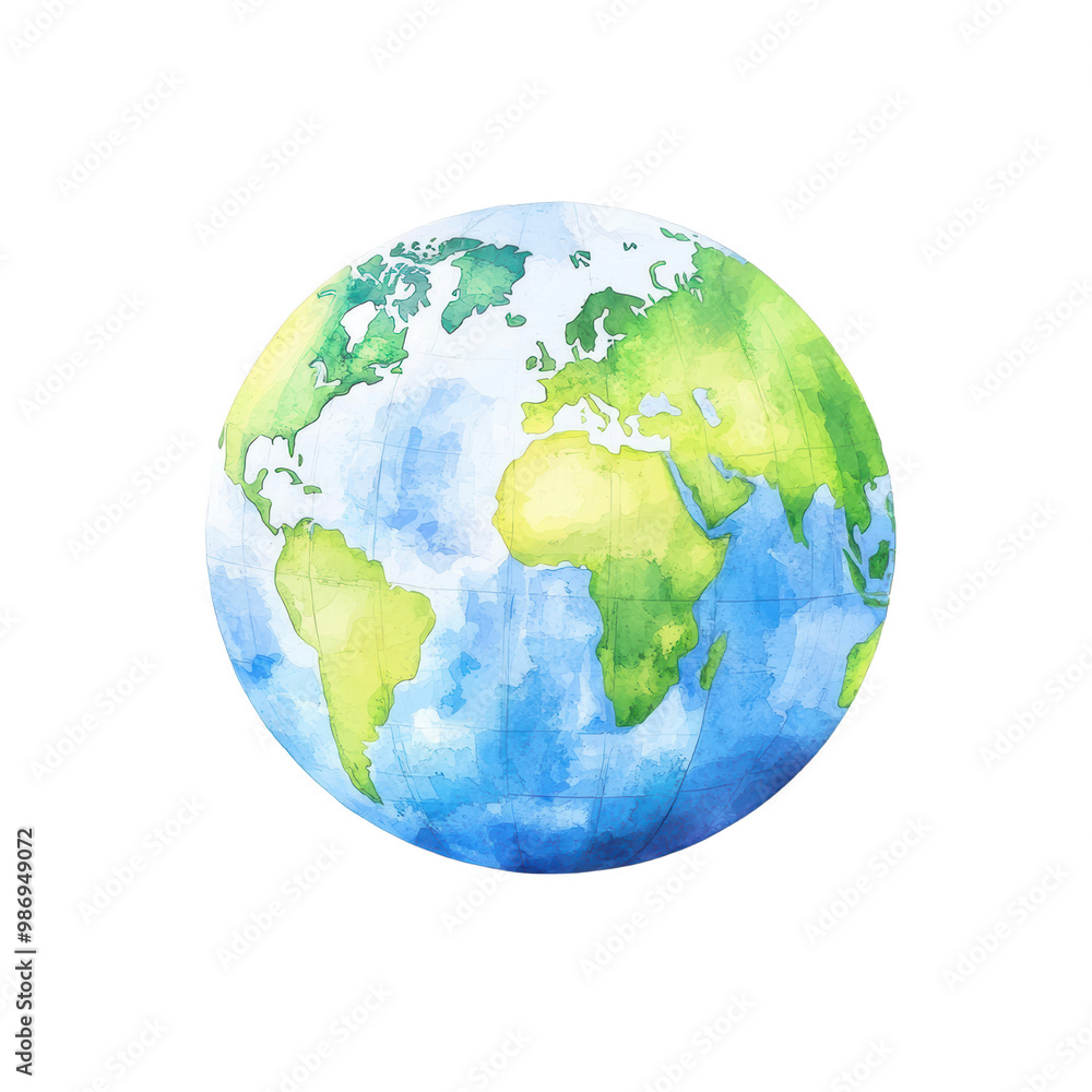 Fototapeta premium Colorful Artistic World Map Illustration