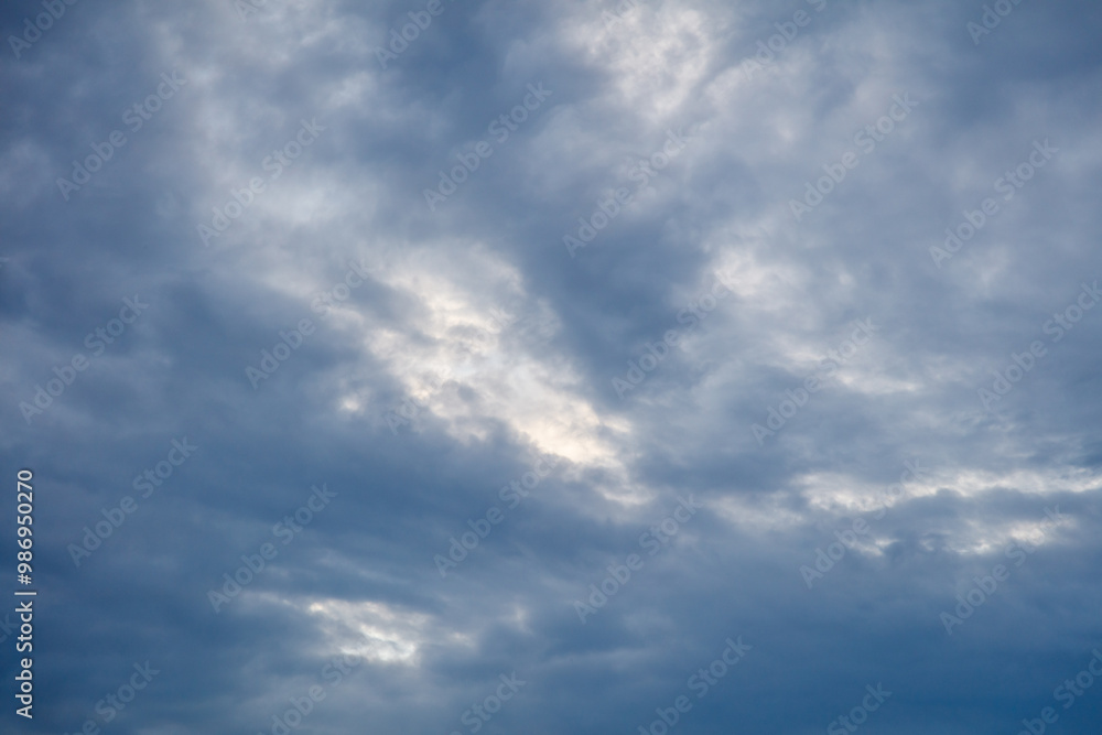 Clouds after rain in the sky as a background Clouds after rain in the sky as a background