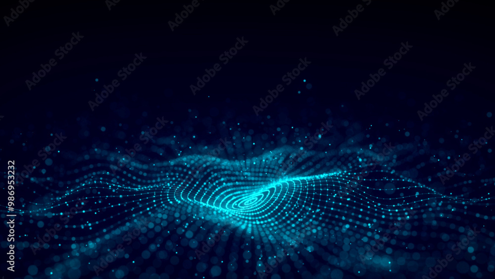 3D digital circular dynamic wave. Technology smart wave. Seamless flow digital structure. Cyber technology background. 3D rendering. 3D digital circular dynamic wave. Technology smart wave. Seamless flow digital structure. Cyber technology background. 3D rendering.