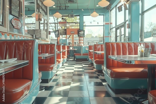 Retro Diner Interior photo