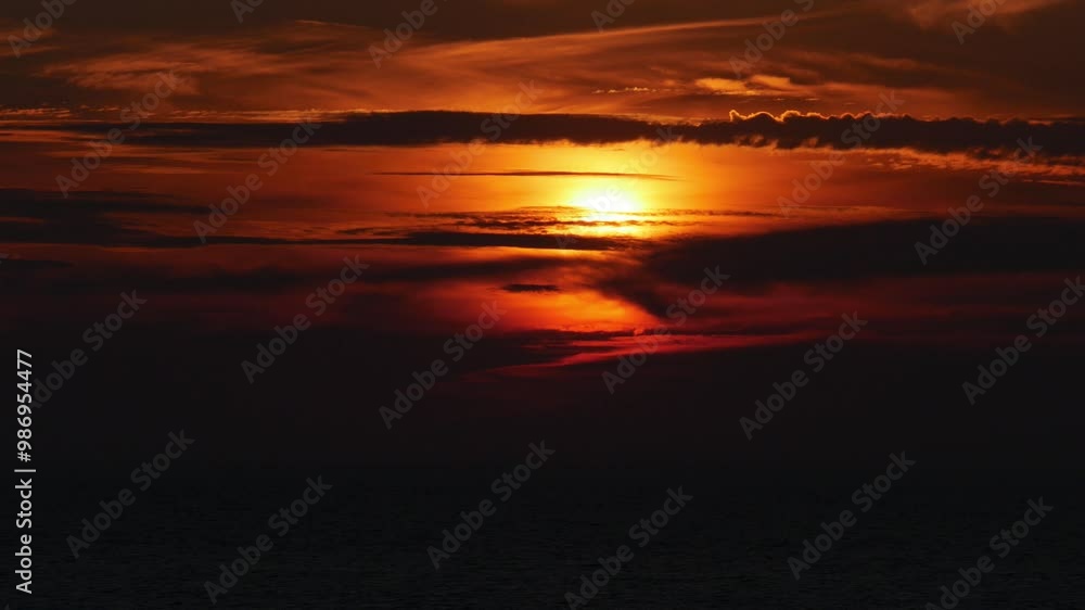 Beautiful Cloudy Sky at Sunset, Rainy Clouds Moving on the Sky at Dusk. Beautiful Cloudy Sky at Sunset, Rainy Clouds Moving on the Sky at Dusk.