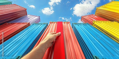 A vibrant view of colorful ...
