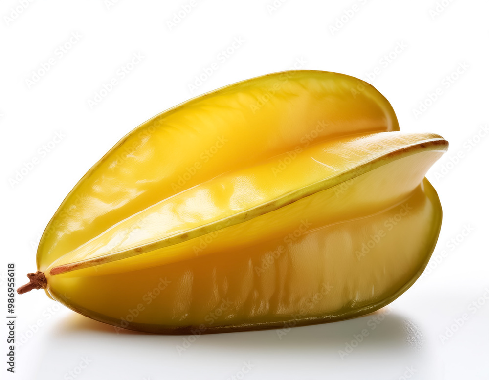 Piece starfruit isolated on white background Piece starfruit isolated on white background