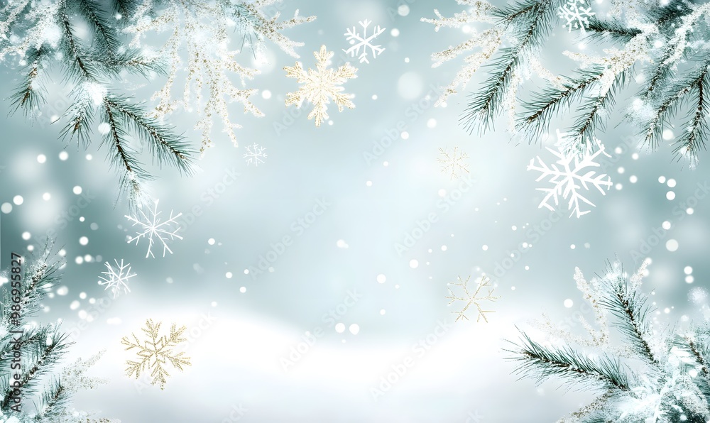 christmas background with snowflakes, generation ai christmas background with snowflakes, generation ai