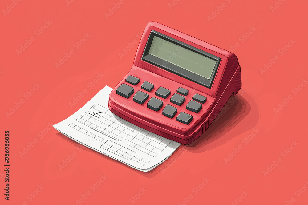 calculator on the table calculator on the table