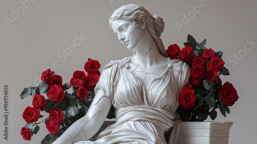 Marble Beauty Amidst Crimso...