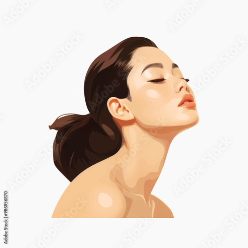 Elegant woman portrait illustration